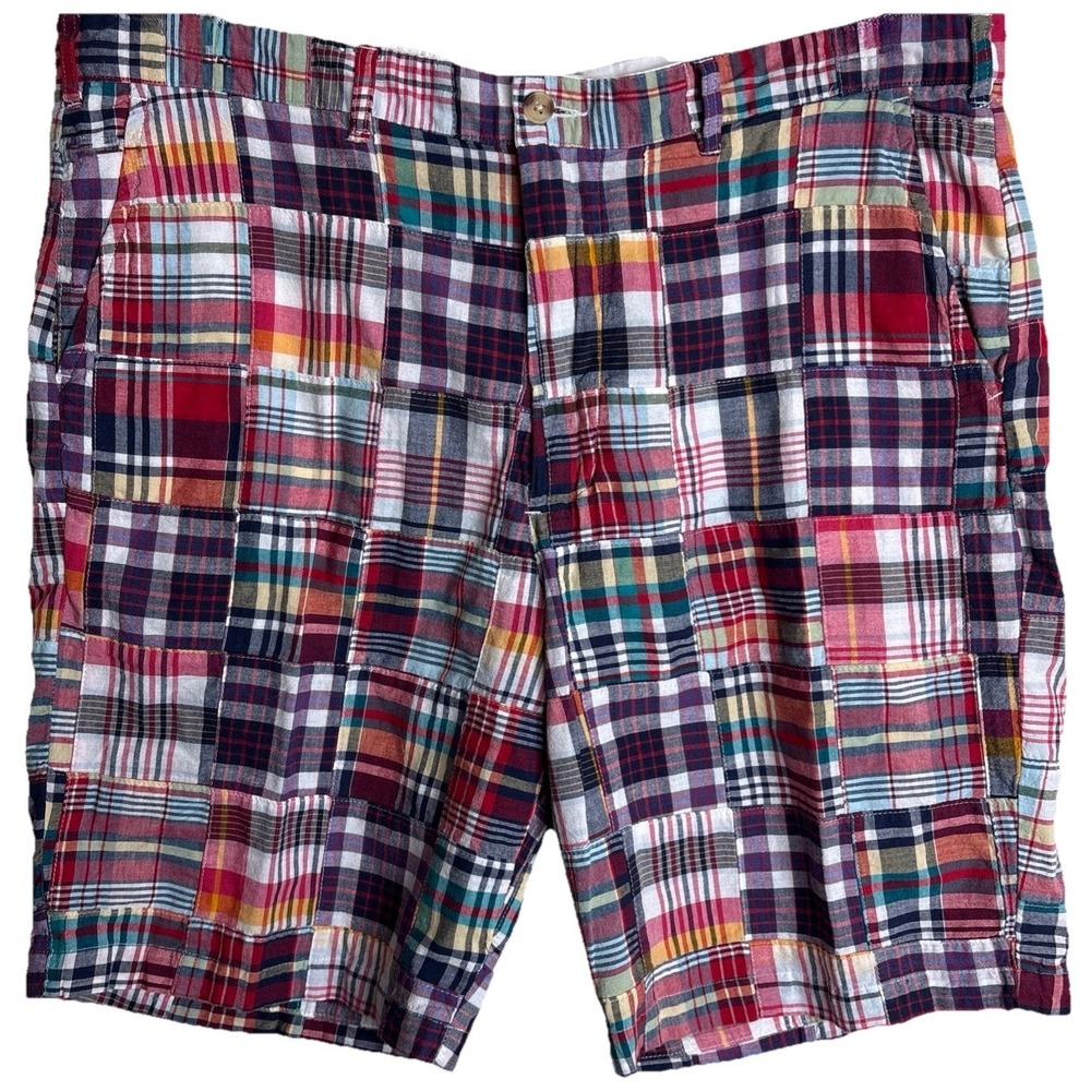 Castaway Madras Nantucket Island Shorts Cisco Patchwork Chinos Mens 38 (37x9)